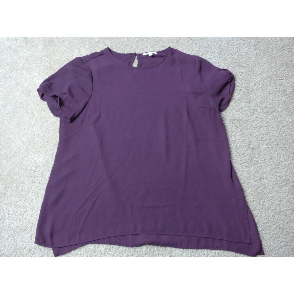 DR2 XL Purple Short Sleeve Shirt Top Blouse